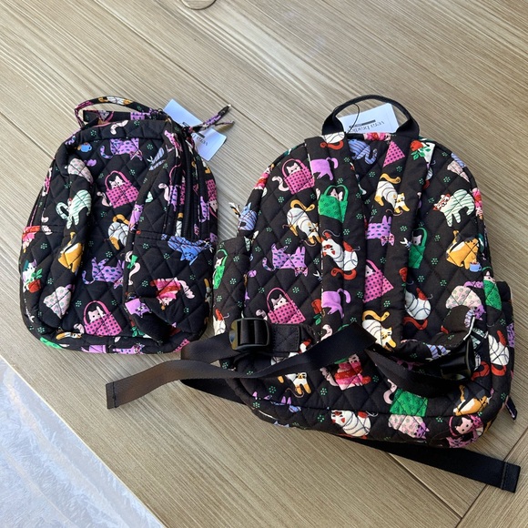Vera Bradley Black Cat Print Backpack Only!! - Picture 4 of 4